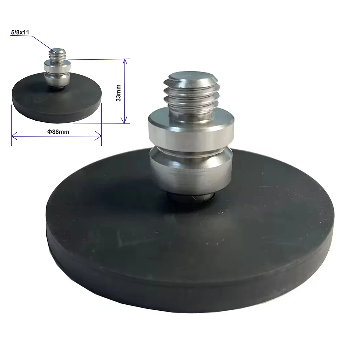 

Dia.88mm Magnetic bigger size base with 5/8x11 thread, for mini prism ,prism. total station, GPS