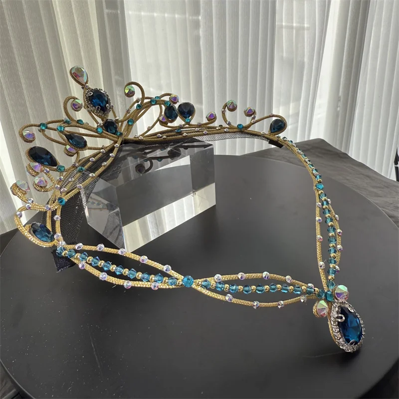 BH1011 Elegant Ballet Headpiece, Delicate Exquisite Hair Accessory for Silver Fairy La Esmeralda Girls' Ballet Performance