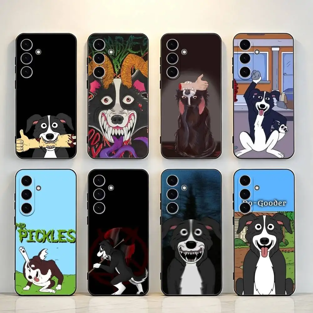 

Black Comedy Cartoon M-Mr. Pickles Phone Case For Samsung Galaxy A73,A72,A71,A70,A53,A52,A51,Others Soft Black Shell ll