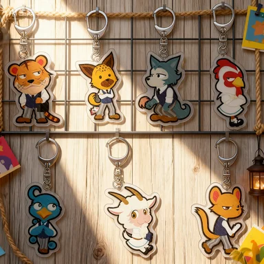 Школьная сумка аниме BEASTARS, акриловый брелок, подвеска, модель, кулон для косплея, украшение с персонажами, аксессуары, коллекция товаров, подарки, 6 см