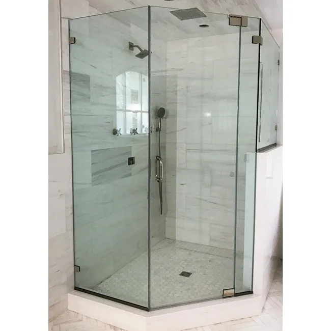 

8mm Thick Pivot Shower Screen Square Acrylic Glass Door with Frameless Georgia Hinge Swing Glass Wall for Hotels
