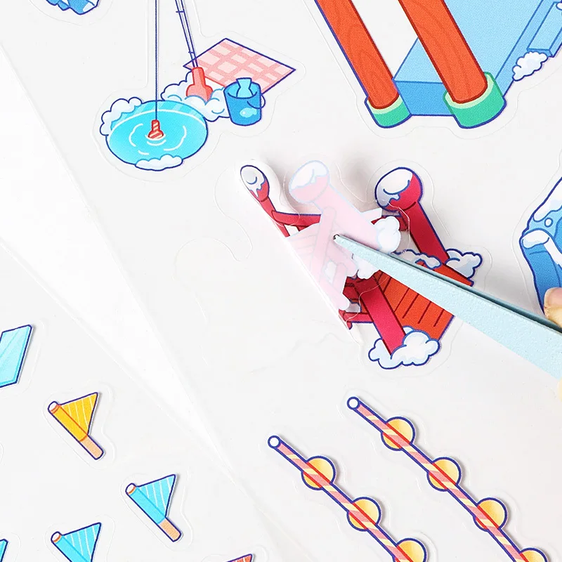 Large 3D Landscape Sticker Set For Ren Seasonal Gift Scenes Stationery Sticker Art Supplies