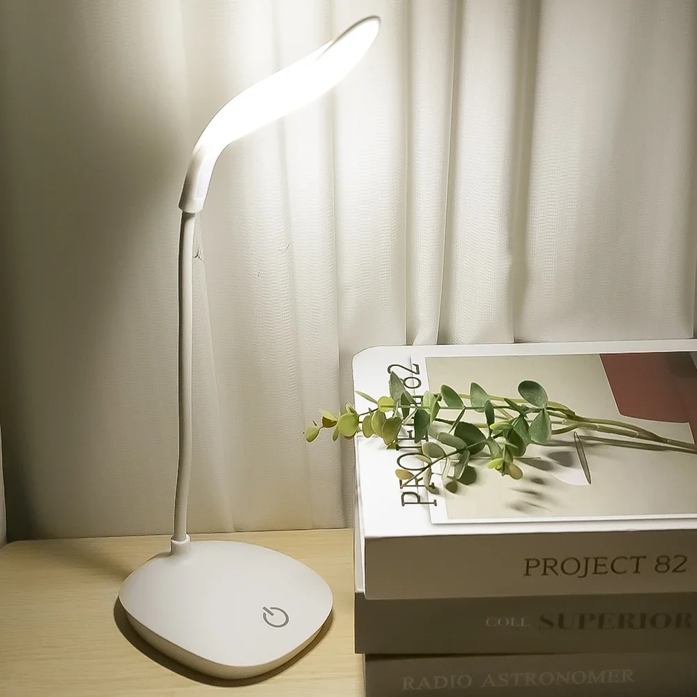 LED Reading Desk Lamps USB Rechargeable Portable Touch Dimming Night Light For Bedrom Bedside Room Eye Protection Book Lights