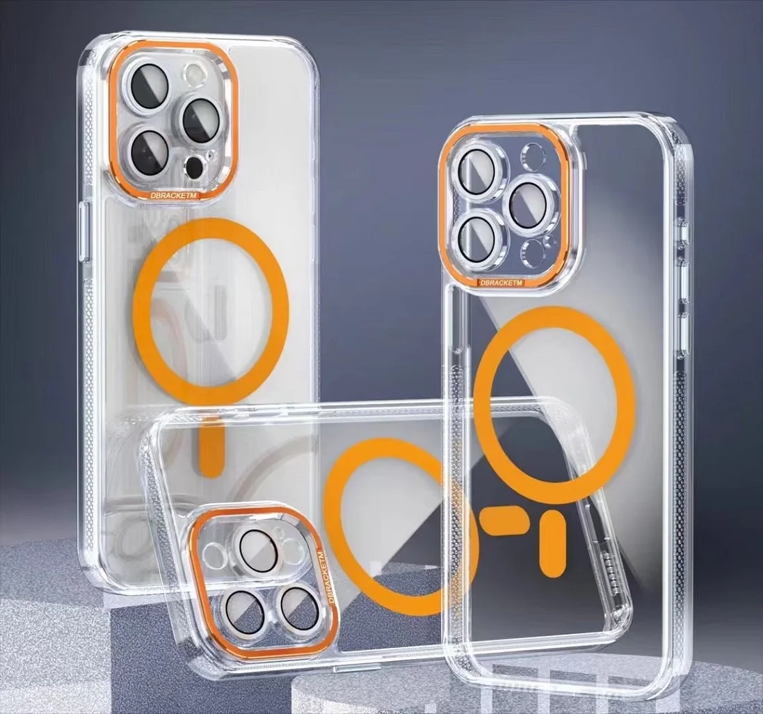 

Luxury High End Shockproof Magsafe Wireless Charge Case for iPhone 16 15 14 Plus 13 12 11 Pro Max Clear Magnetic Bumper Cover