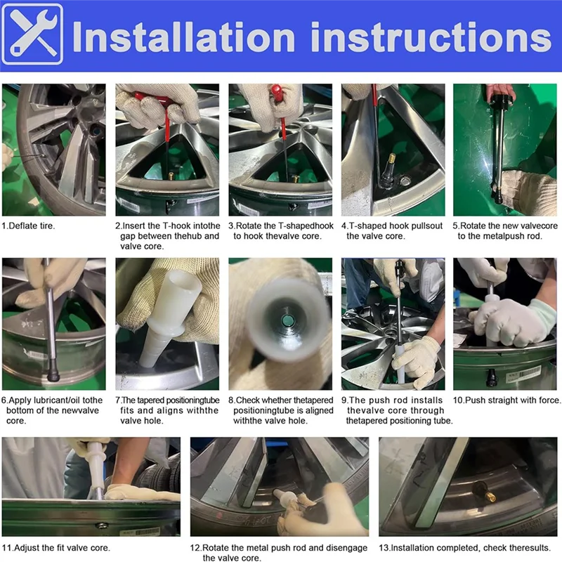 

A51K-Набор инструментов для быстрой смены шин, набор инструментов для быстрой замены сердечника штока клапана шины, замена автомобиля, квадроцикла, грузовика, мотоцикла и т. д.