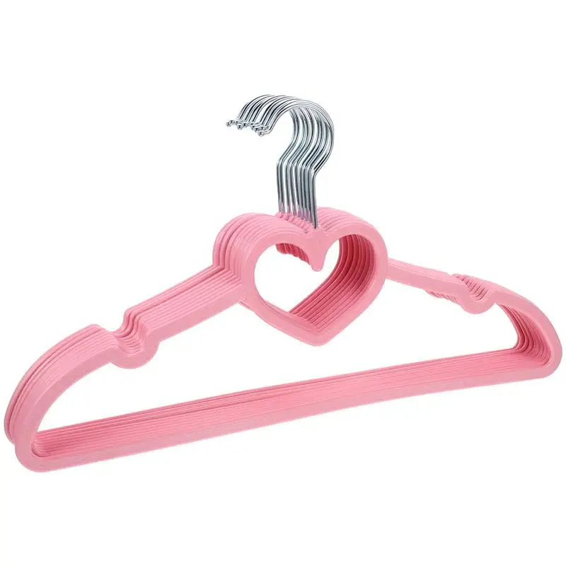 10/15/20PCS Mini Mini Drying Rack Hanger ABS Heart Pattern Flamingo Stir Sticks for Adult Children Clothing Hanging Supplies