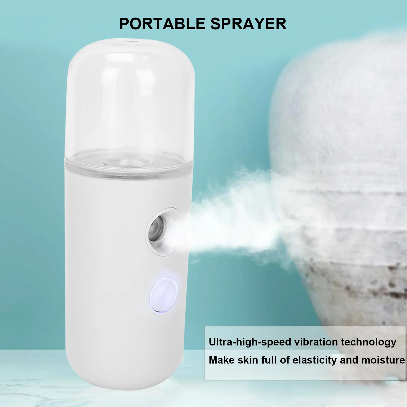 Nano Facial Mist Sprayer Mini Portable Face Moisturizing Spray for Skin Care (30ml)