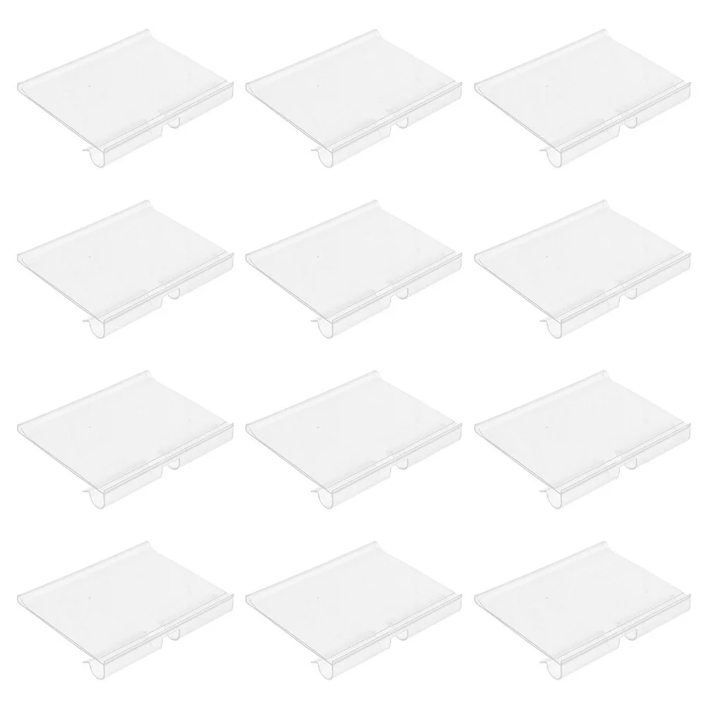 

50 шт. прозрачных держателей для ценников из ПВХ, легко вставляемые клипсы для ценников для магазинов, супермаркетов, проволочных полок