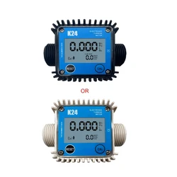 10-120L/min Flowmeter DN25 LCD Digital Liquid Meter Electronic Turbine-Flow Meter for Diesel-Fuel Urea Water