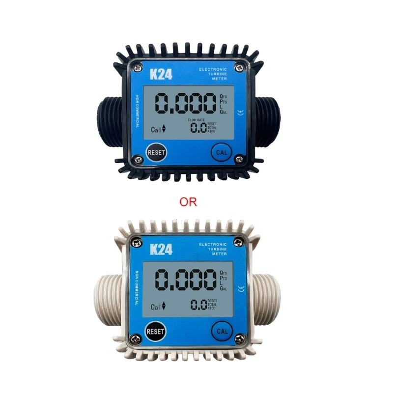 Medidor Eletrônico Fluxo Turbina Dn25 com Display Digital Lcd 10120l Fluxo Líquido Medidor Vazão para