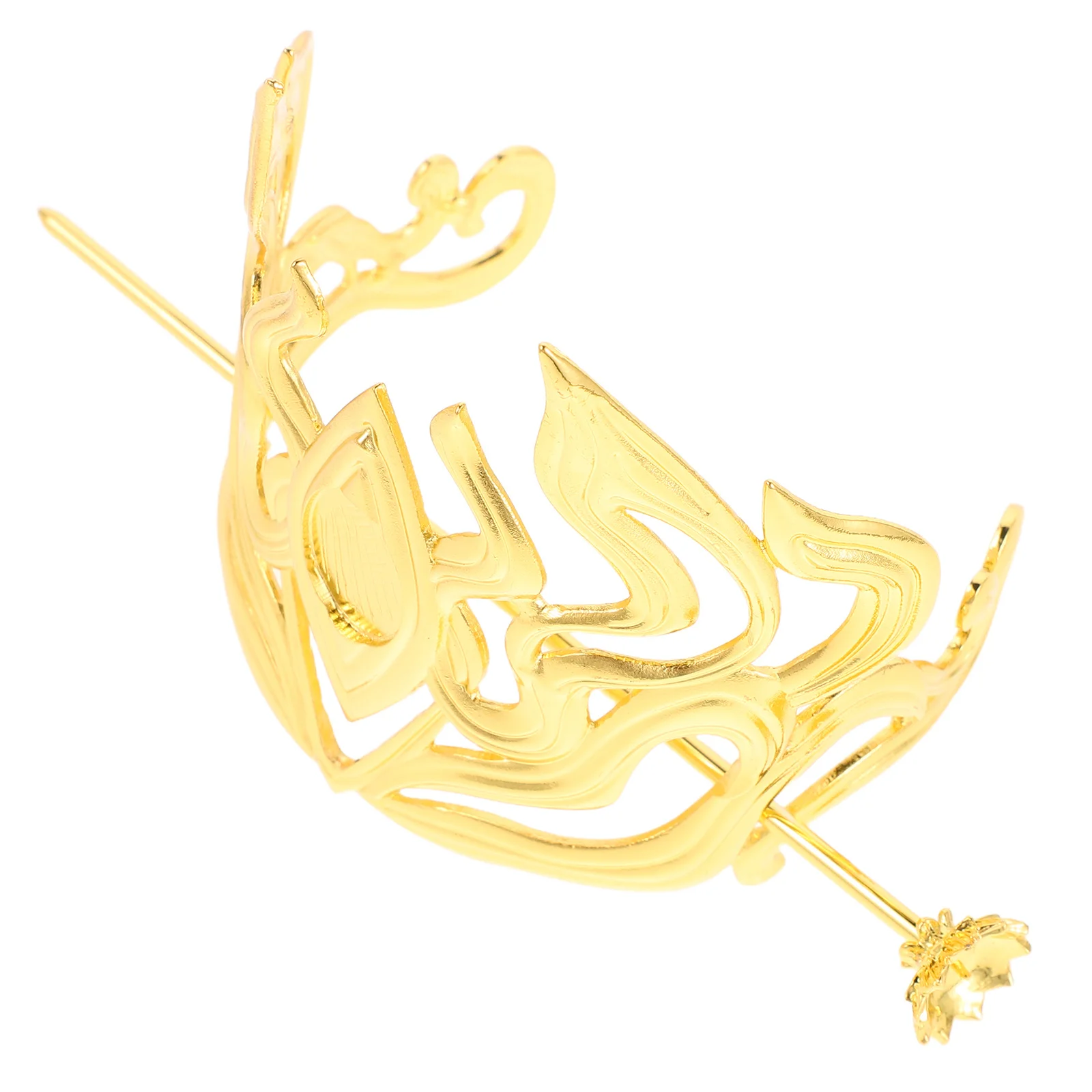 

Китайский древний стиль, заколка для волос с короной, металлическая вилка для волос, легкий удобный винтажный головной убор для мужчин, костюм ханьфу, сценический костюм