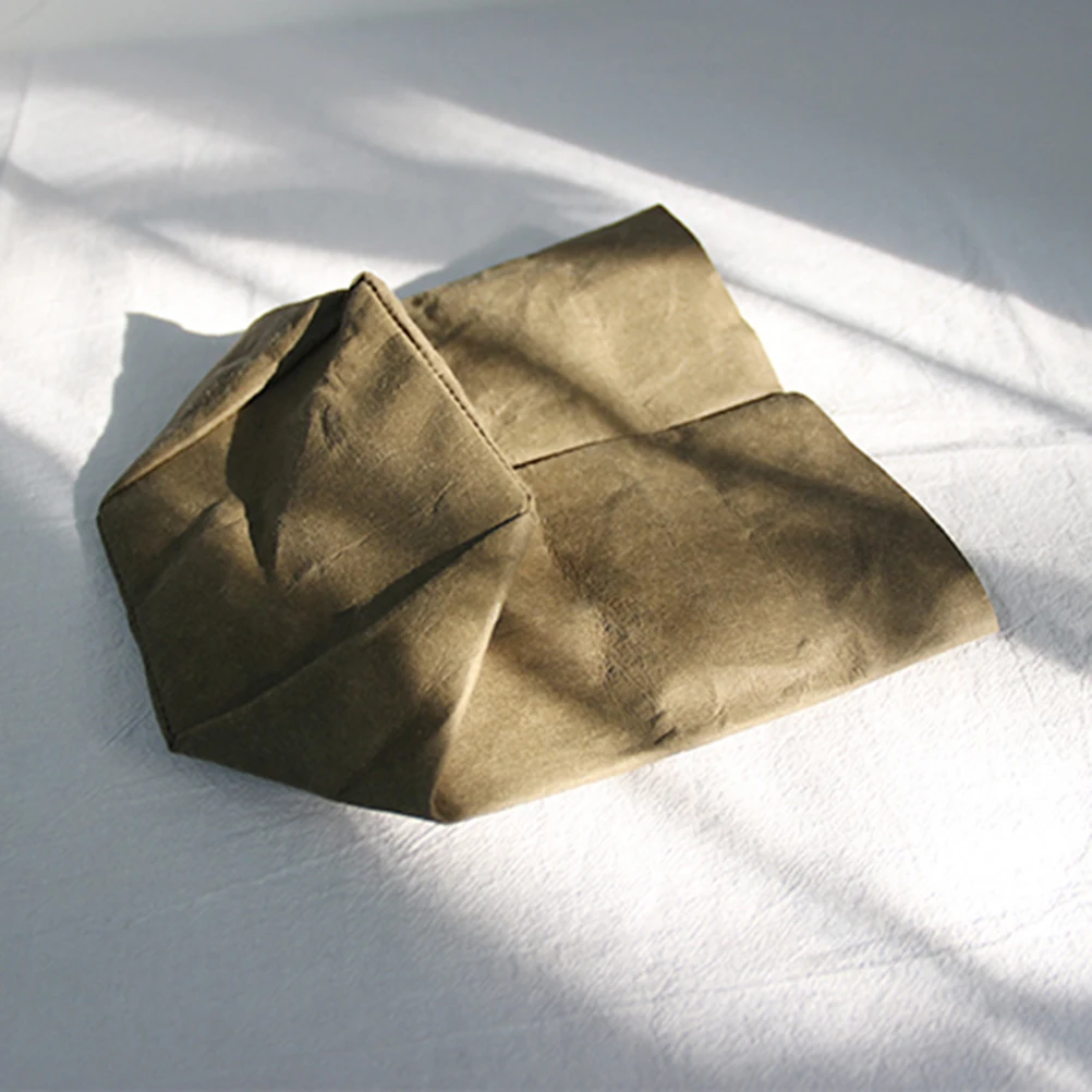 

2Xl Washable Kraft Paper Bag Reusable Storage Organizer For Flowerpot Cover, Laundry Stationery Food Decorative Container Garden