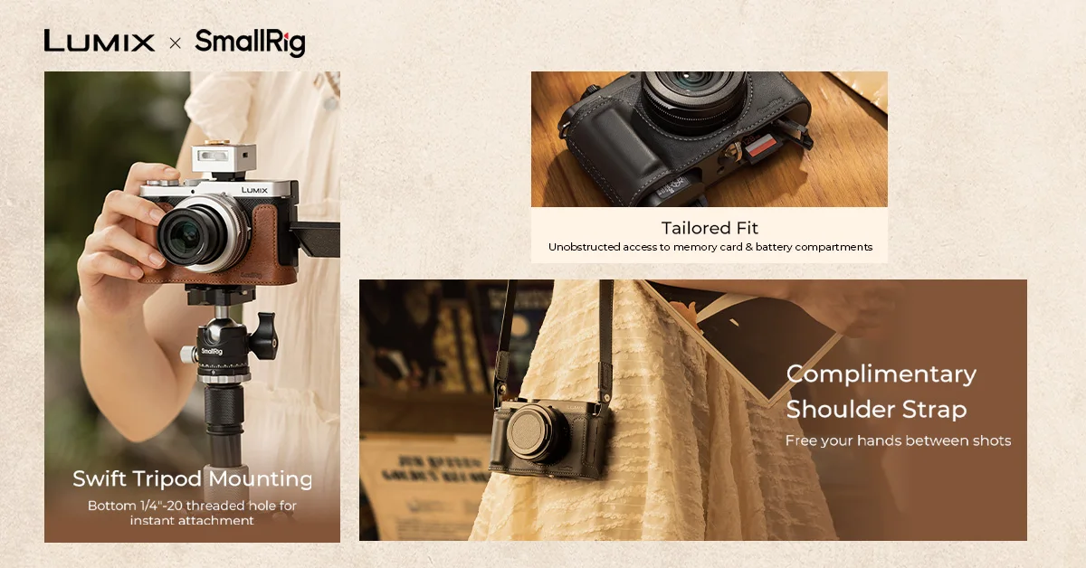 SmallRig L-förmiger Haltegriff für Panasonic LUMIX L10, integrierter Silikongriff mit Arca-Swiss Schnellwechselplatte für Stativ – Detail 15