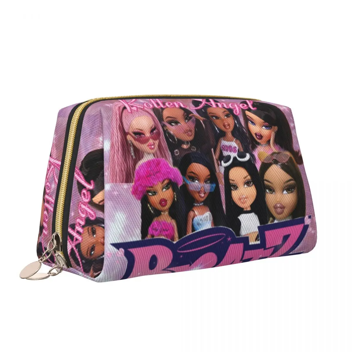 Travel Bratz Rock Angelz Toiletry Bag Kawaii Cartoon Manga Anime Makeup Cosmetic Organizer Women Beauty Storage Dopp Kit Case