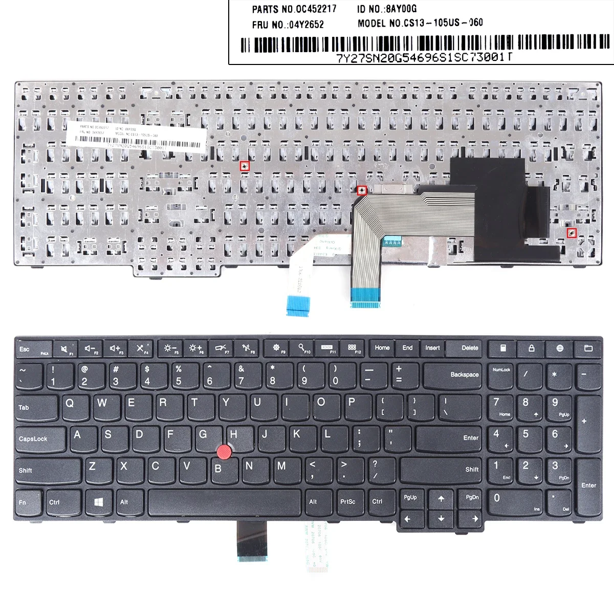 

Клавиатура ноутбука США для Thinkpad E555 E550, черная рамка