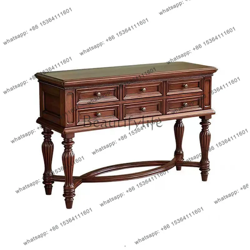 

American entryway, solid wood wall-walled sideboard, living room drawer, storage decoration cabinet
