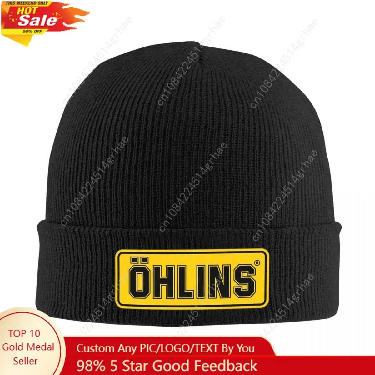 

Ohlins Warm Knitted Cap Fashion Bonnet Hat Autumn Winter Outdoor Beanies Hats for Men Women Adult