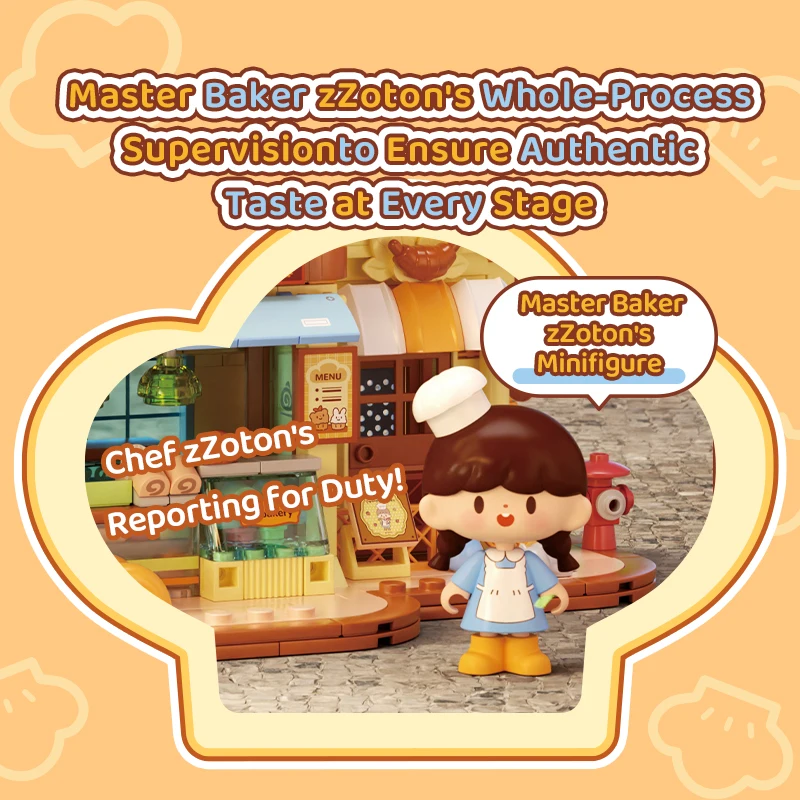 Weekit ZZoton مخبز ورشة عمل اللبنات الكرتون مخبز DIY بها بنفسك الحلوى منزل أصدقاء المطبخ ألعاب الطوب هدية للطفل #5