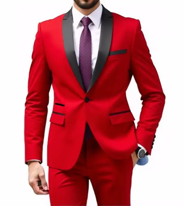 Herren-Blazer, schmale Passform, Anzugjacke, 1-Knopf-Samt, Schalkragen, Hochzeit, formelle Anzugjacke – Detail 6