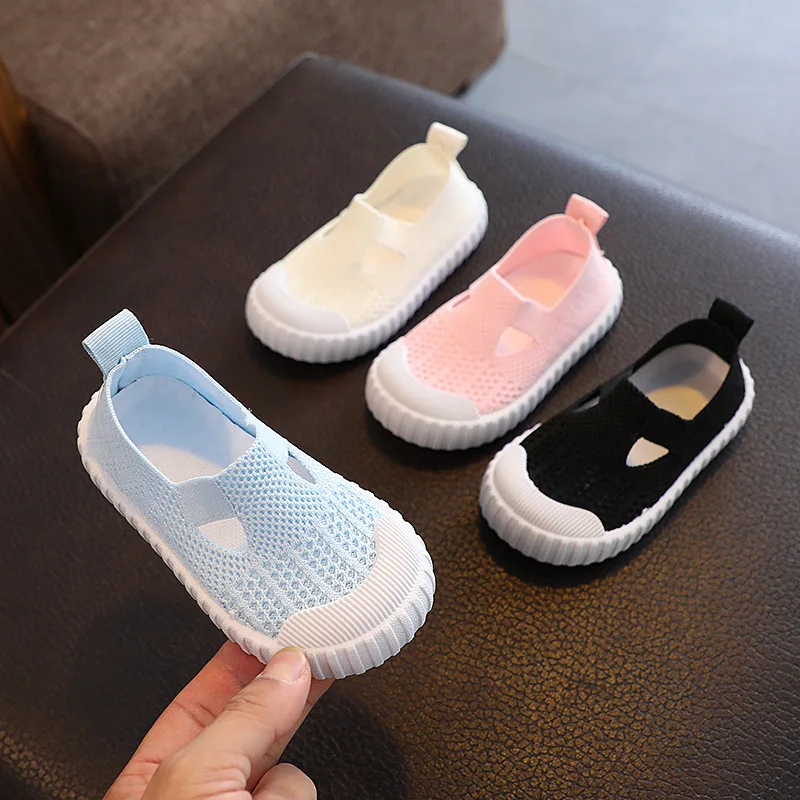 New Kids Mesh Sneakers Children Casual Shoes Slip-on Breathable Non-slip Boots Baby Boys Girls Sport Shoes