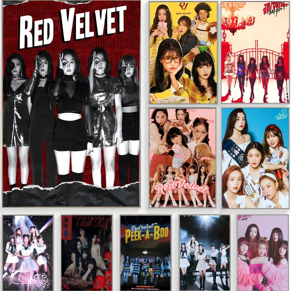 kpop group r-red velvet Poster Classic Wall Art  Home Decor  Peel and Stick Unframed