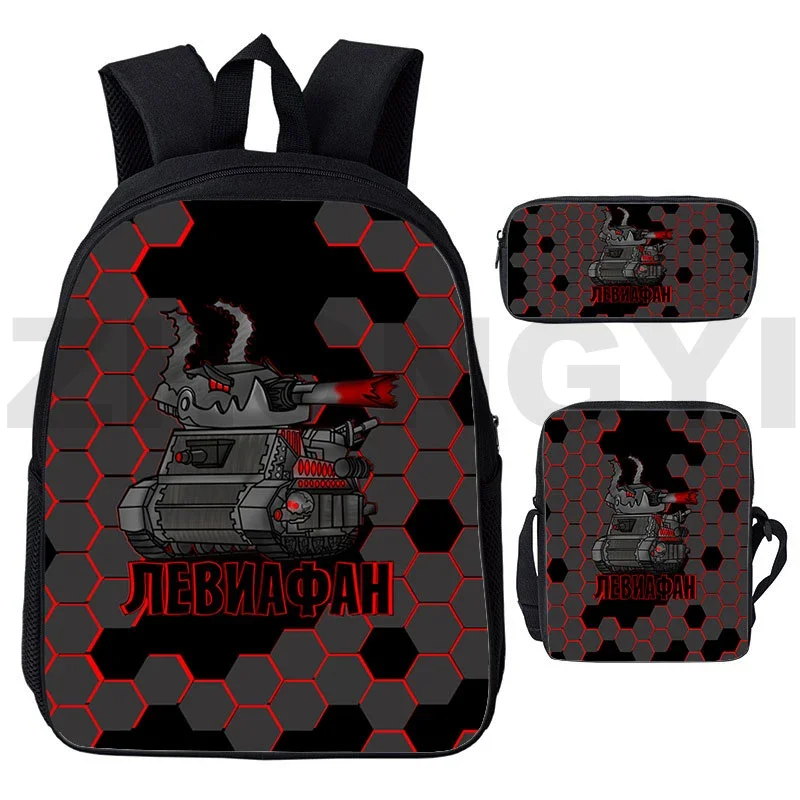 World of Tanks 3D Backpacks 12/16 Inch Knapsack Kids School Bags War Thunder Men Canvas Mochila Gerand Tanks Women Daily Bookbag