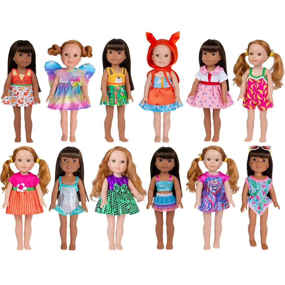 

12Pcs Baby Doll Clothes Small Doll Clothes Handmade Baby Doll Dresses Doll Dresses Jumpsuit Swimsuit Alive Doll Accessories