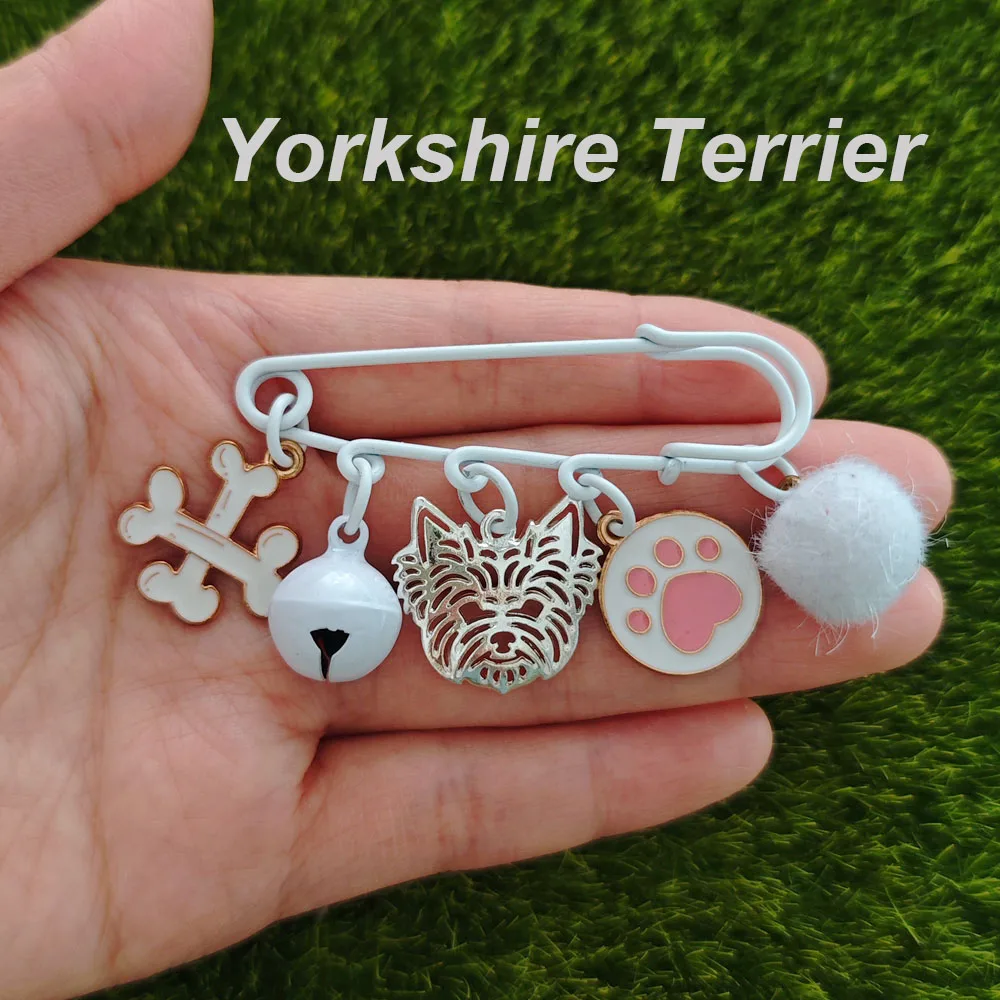 Funny Yorkshire Terrier Brooch Pins Husky Keeshond Dog Breastpin Valentine's Day Gift