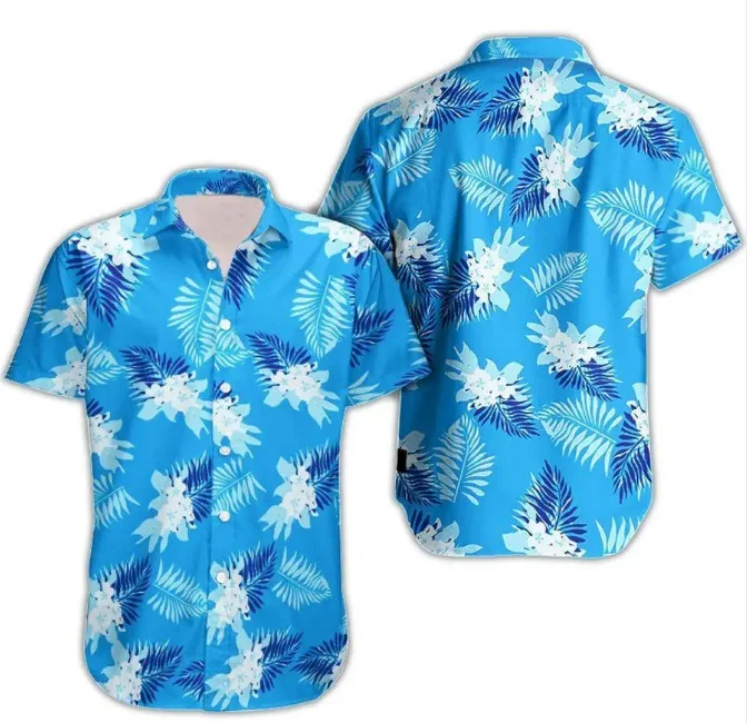 Chemise hawaïenne à imprimé 3D pour hommes, chemises de plage d'été, chemise à manches courtes en Y, vêtements de vacances décontractés, style cool