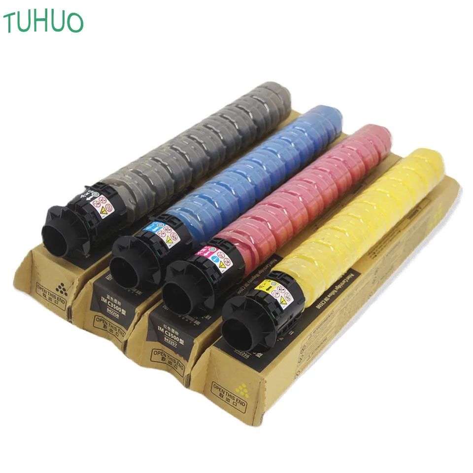 4PCS/Set IM C3000 IM C3500 Toner Cartridge,For Savin Lanier Ricoh IMC 3000 IMC3500 842251 842252 842253 842254 Printer Laser