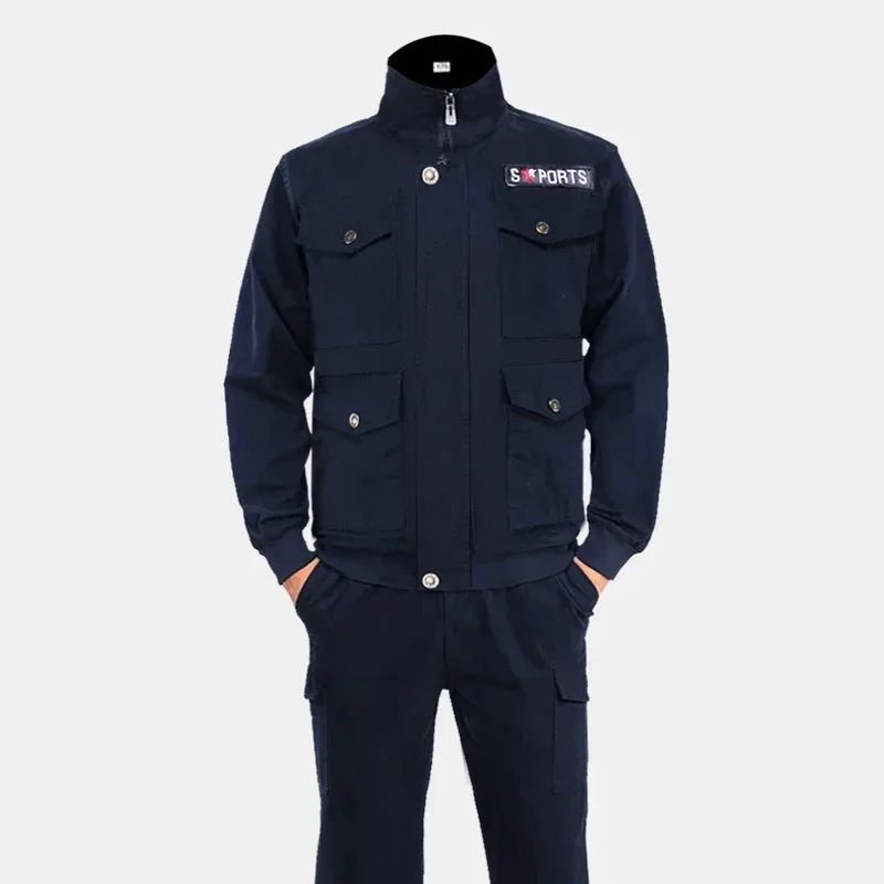 

Work Uniform For Men Workshop Warehouse Factory Mechanic Garage Security Working Cloth Army Uniform Wear Resistant Anti Scald