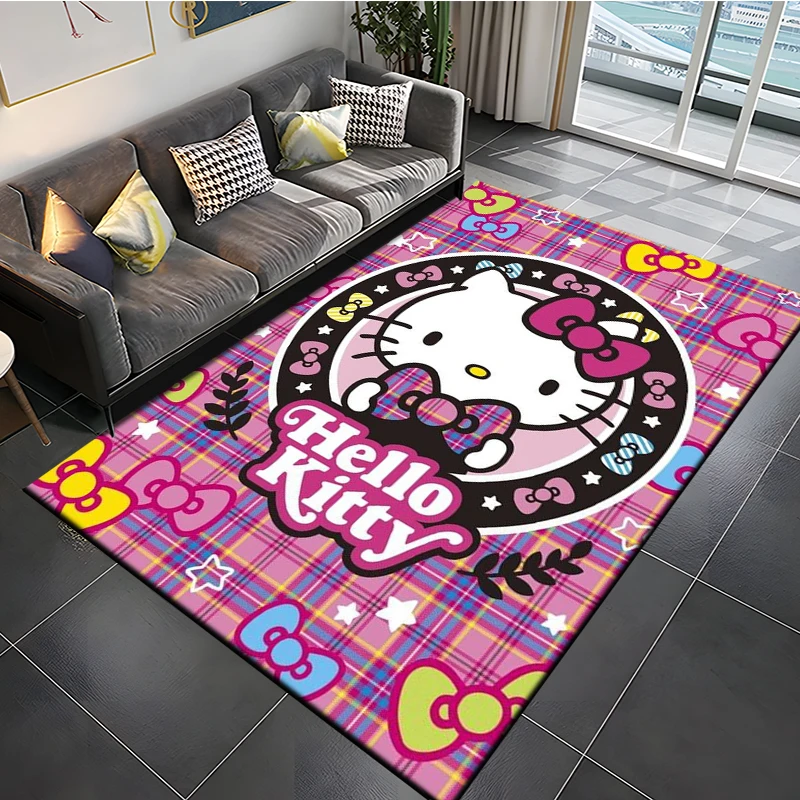 Japanese Anime Sanrio Hello Kitty Large Area 3D Carpet Home for Living Room Kids Bedroom Sofa Children\'s Doormat Floor Decor Rug