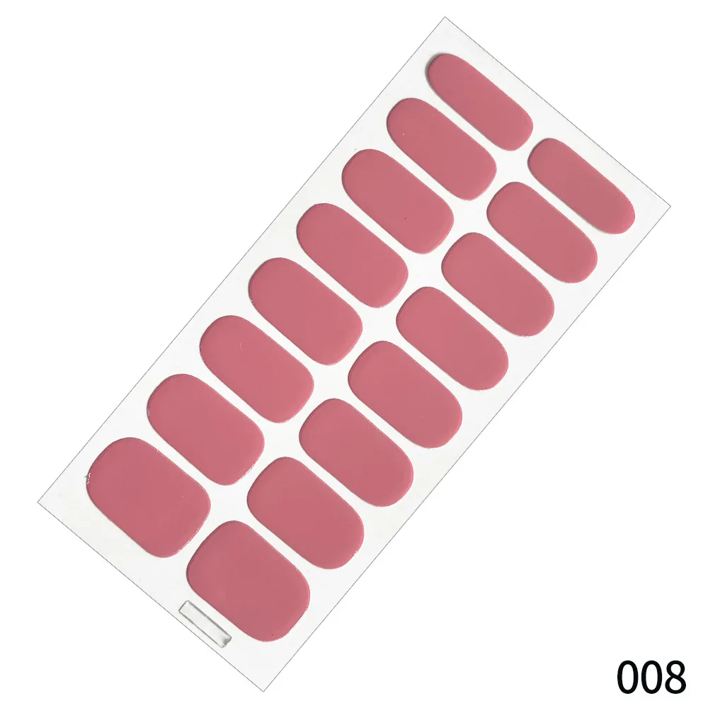 MEBIS 16色単色ネイルアートステッカー フルステッカー モノクロセット 粘着剤付きネイルステッカー 在庫あり ネイルステッカー