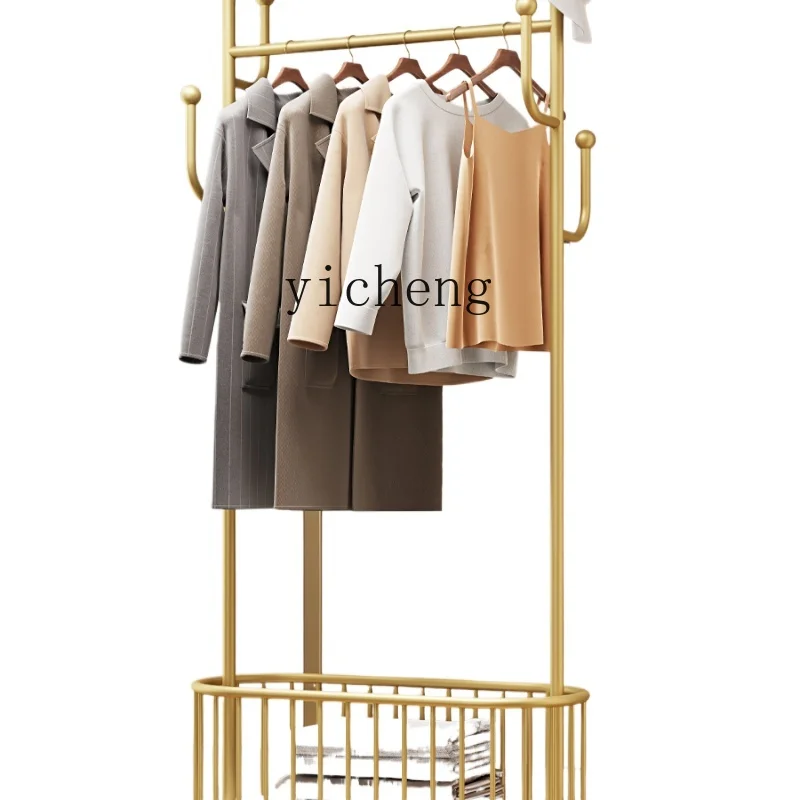 

XL Removable Clothes Rack on Wheels Floor Mounted Bedroom Hanger Light Luxury Clothes Drying Simple Coat Rack