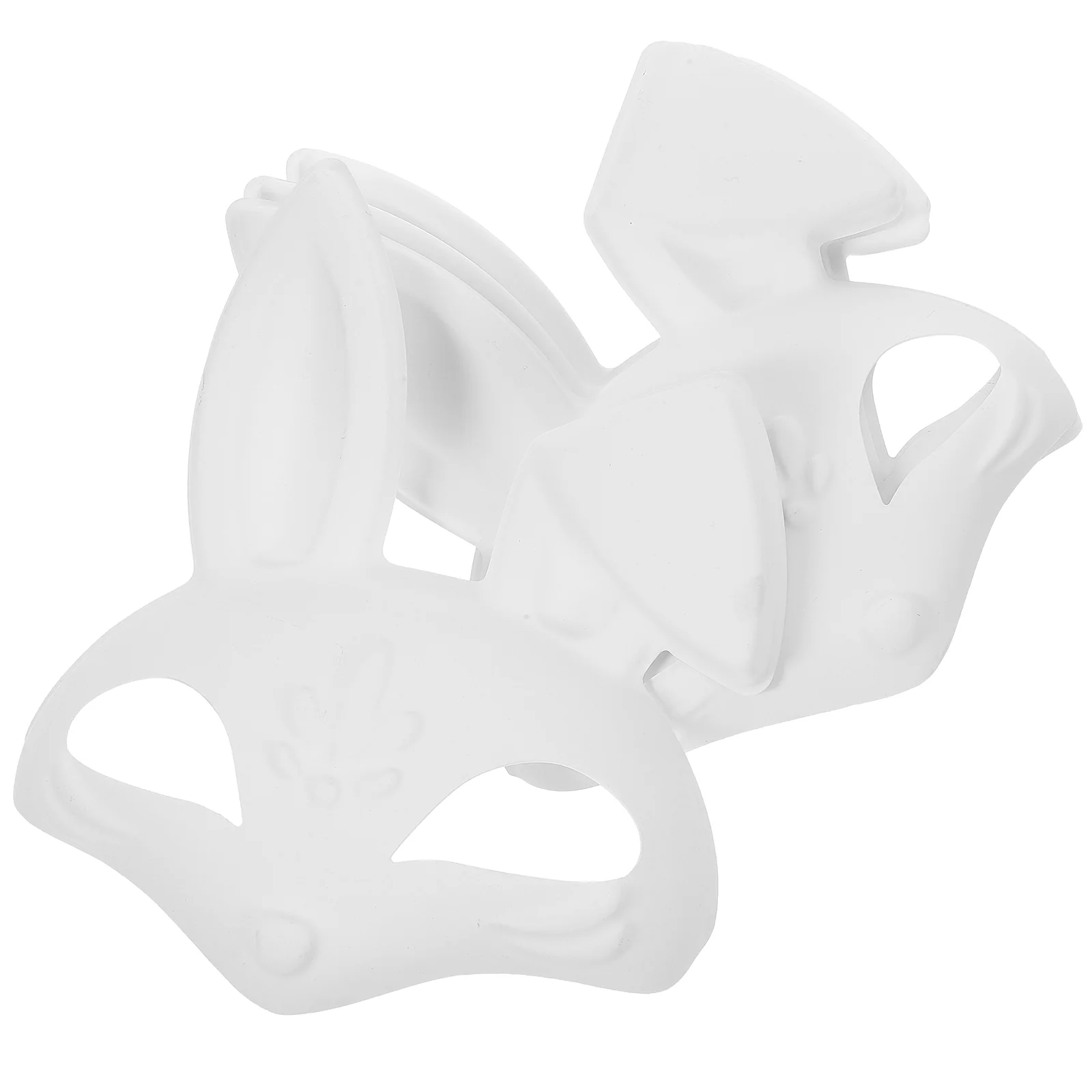 

4pcs Rabbit Masks Fancy Dress Masks DIY Cosplay Masks Blank Masquerade Masks blank masks to decorate bunny mask