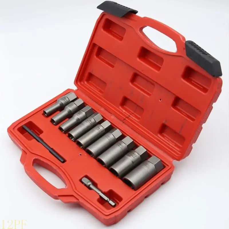 12PF Screw Extractor Drill Bits Broken Damaged Bolt Studs Removal Screw Extractor