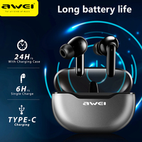 Awei S1 Ultra ENC Wireless Bluetooth 5.3 Headphones Call Noise Reduction Earphones HIFI Bass Stereo Sound Headset TWS Earbuds