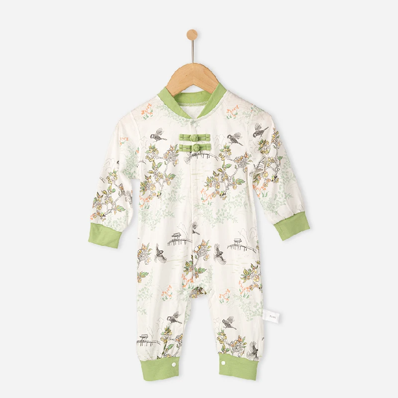 Chinese style infant baby boys girls Jumpsuit climbing suit pants crawling cotton Soft Fashion Baby Clothes