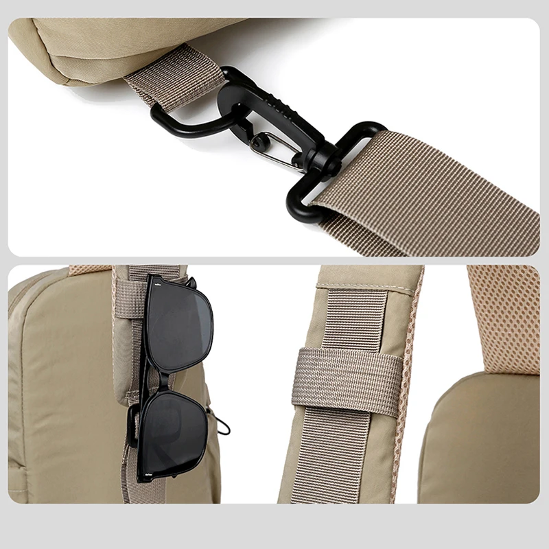 حقيبة ظهر صغيرة متعددة الأغراض للرياضات الخارجية والترفيه والمشي لمسافات طويلة والسفر، وحقيبة صدر للجنسين، وكتف سفر قابل للتحويل