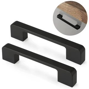 Modern black aluminum door handles, kitchen cabinet, cabinet, furniture straps, pull, cabinet, drawer, wardrobe, door handles, 1pc 10 Main Sales Handle Formerium - №3