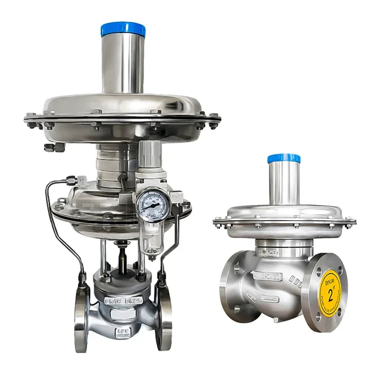 Low pressure self-operated regulating pneumatic self reducing control valve for nitrogen or air control valve