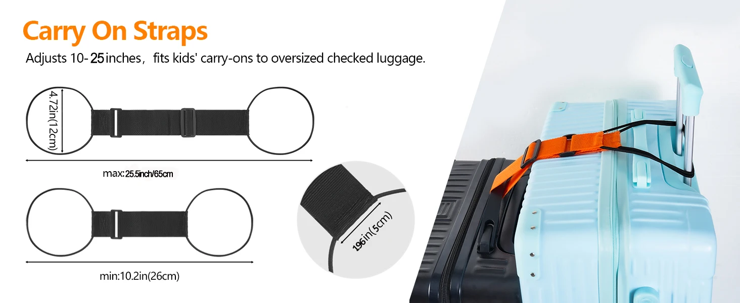 Flugzeugmuster Gepäckgurte Taschen-Bungee-Gurte Verstellbare Kofferriemen, Reisekoffer Elastische Gurte Gepäckzubehör – Detail 28