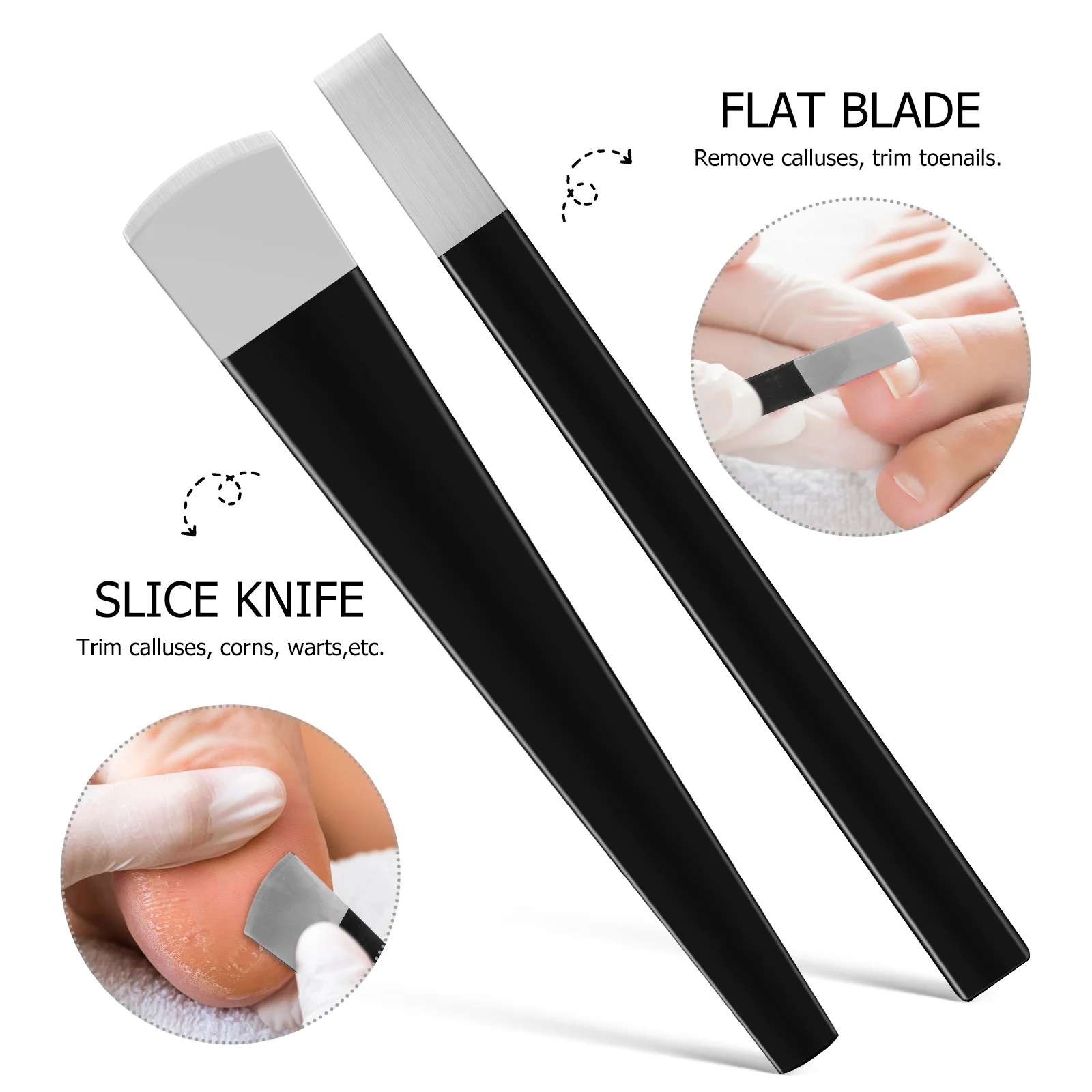 5 Pcs Pedicure Blade for Feet Knife Set Scraper Tool Foot Care Ingrown Toenail Tools