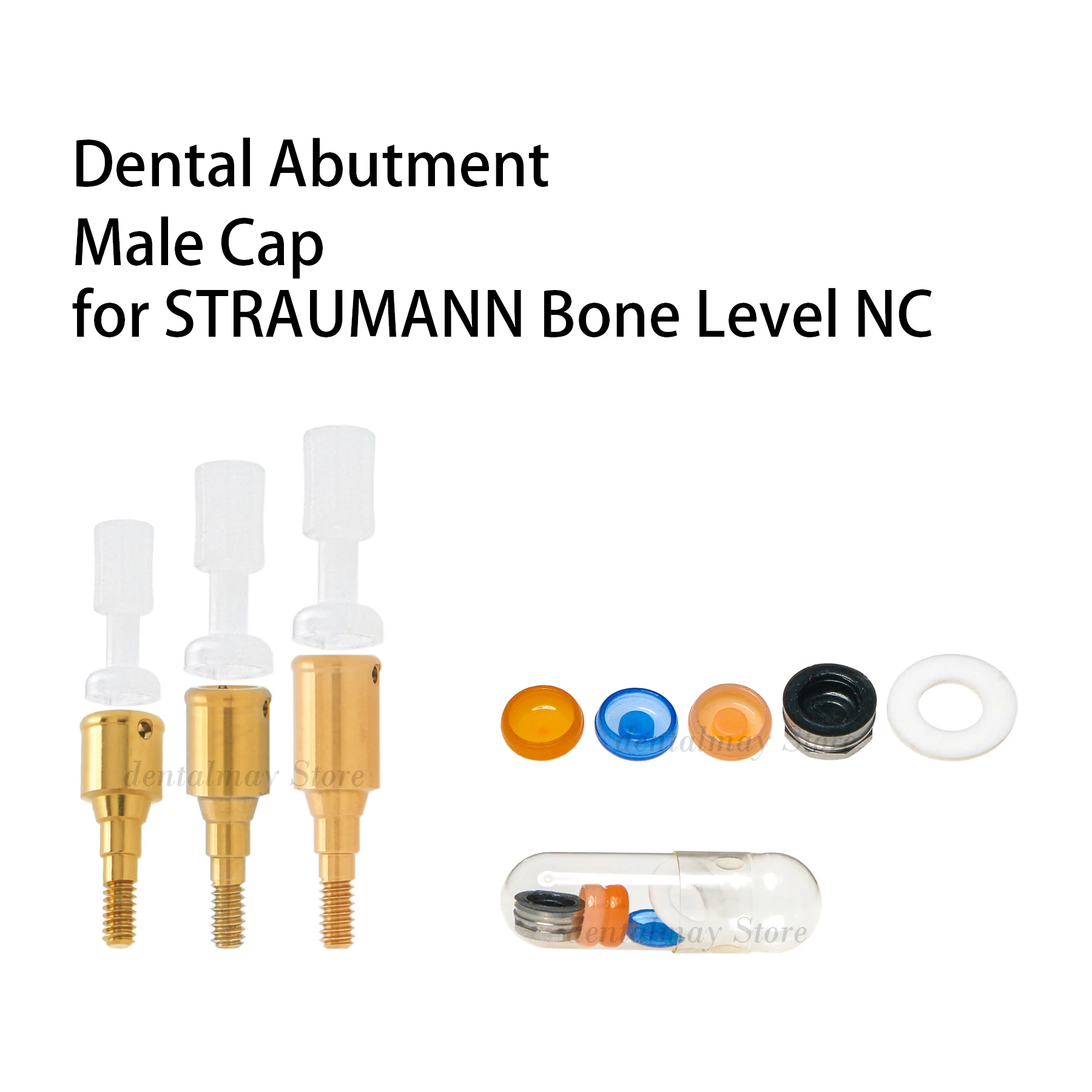 10Pcs Dental Implant Abutment Attachment Male Cap for STRAUMANN Bone Level NC