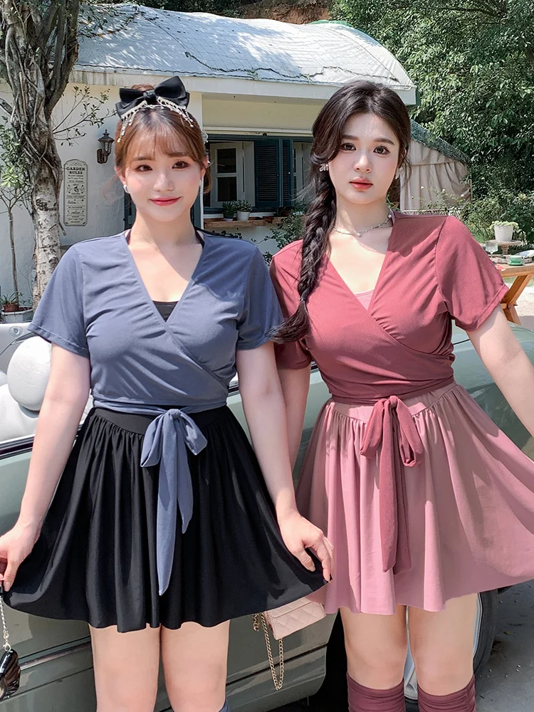 

Сексуальный купальник больших размеров для женщин, термокупальник для спа-процедур, повседневный купальник с фиксированными вставками для груди, скрывающий живот