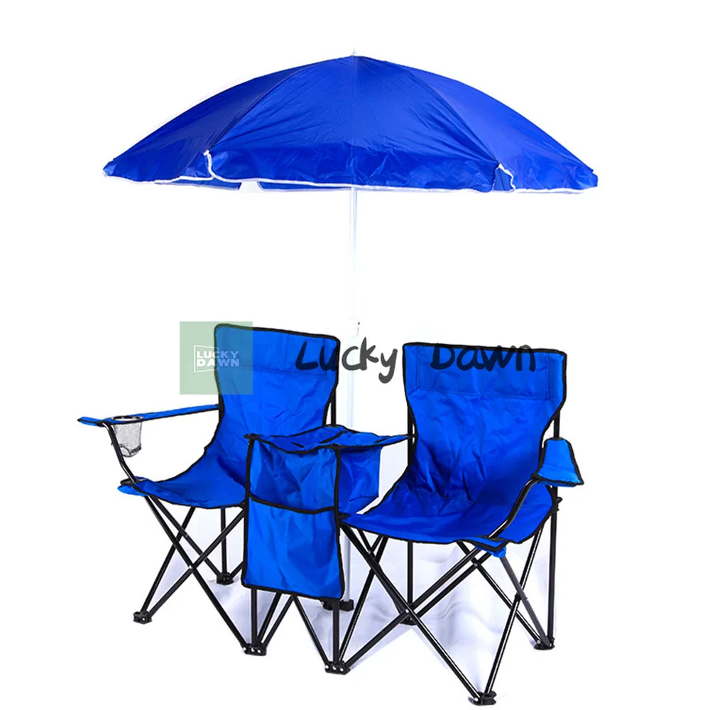 

Высококачественный уличный стул для кемпинга на 2 человека, портативный складной двухместный стул для кемпинга с навесом