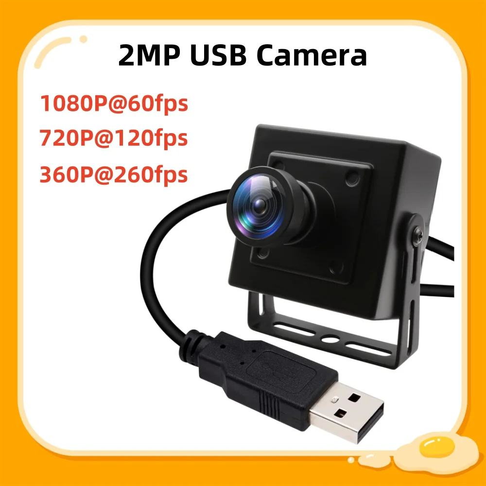 

ELP 1080P 60fps USB Camera 720P@120fps 360P@260fps High Speed Camera OV4689 CMOS Mini UVC Webcam with Metal Box