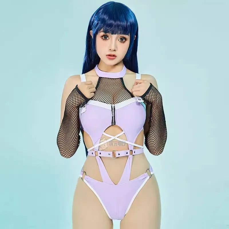 Anime Cosplay Hyūga Hinata summer swimwear Purely Handmade and Tailor-made Coat Costume beach party Cosplay Comic Con Costume