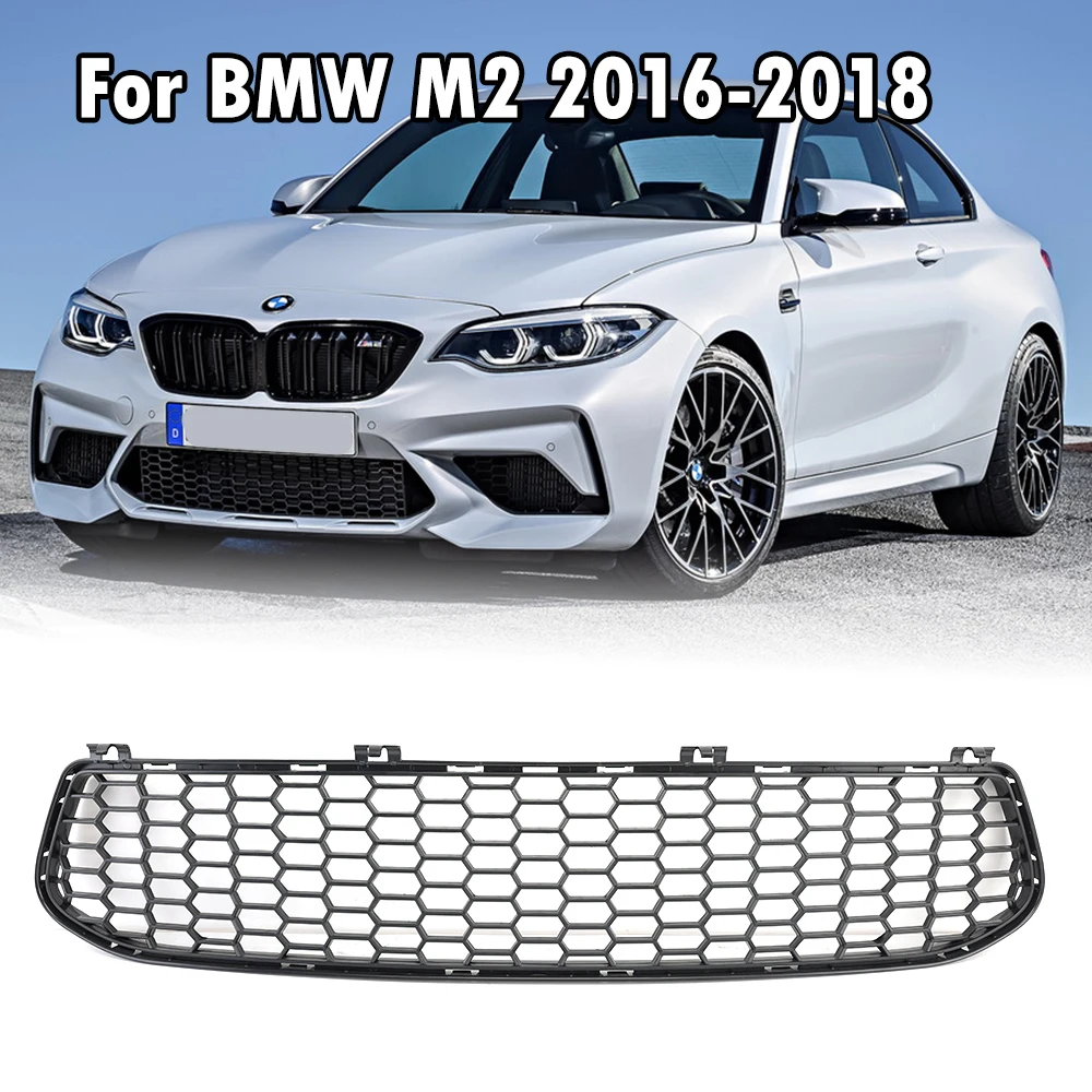 

Front Bumper Center Racing Grille for BMW M2 2016 2017 2018 Replacement ABS Black Face Bar Grilles Exterior Cars accessories
