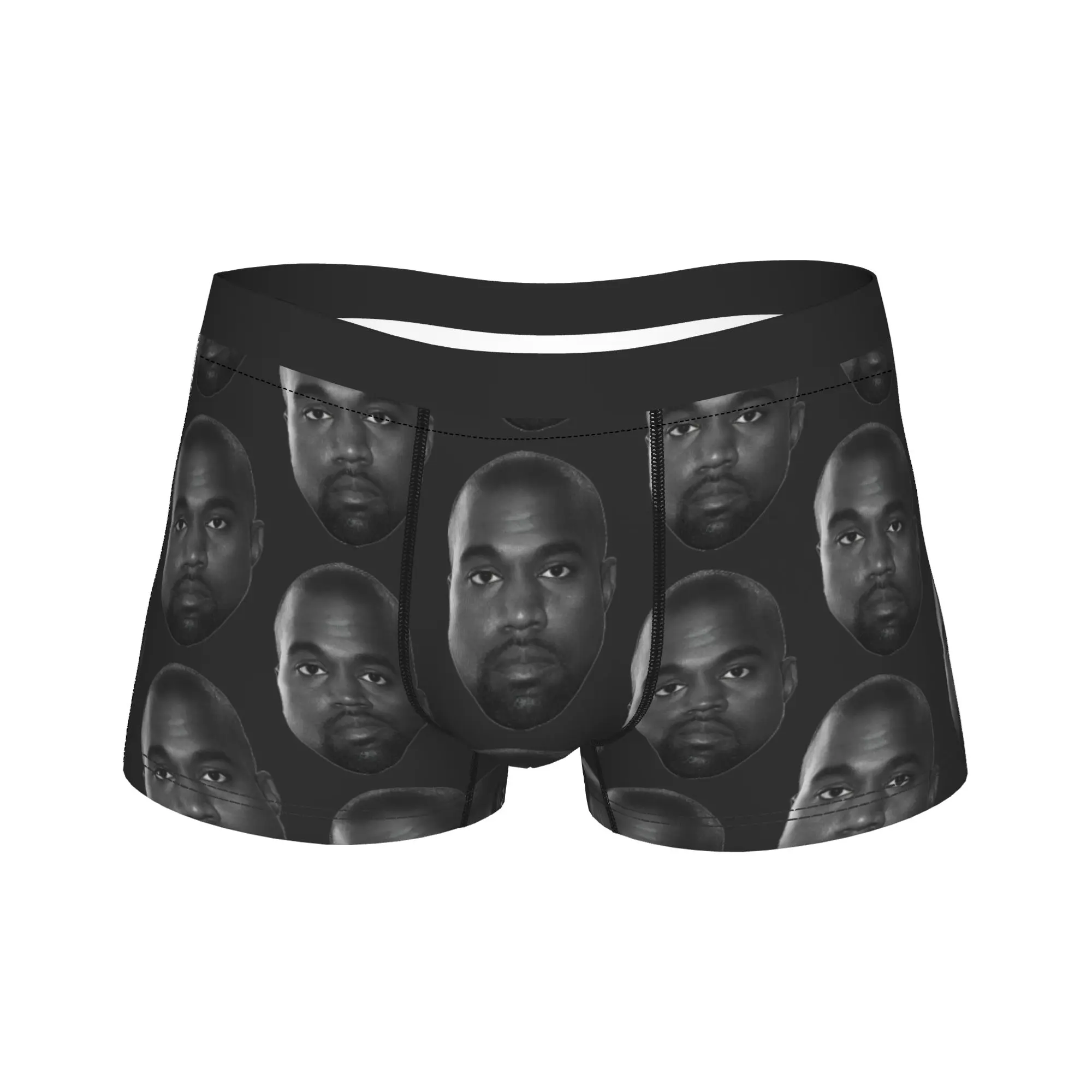 Kanye West---rapper Shorts Briefs  Underwear Quality Males Comfortable Boxer Shorts Pattern Plus Size Panties